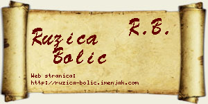 Ružica Bolić vizit kartica